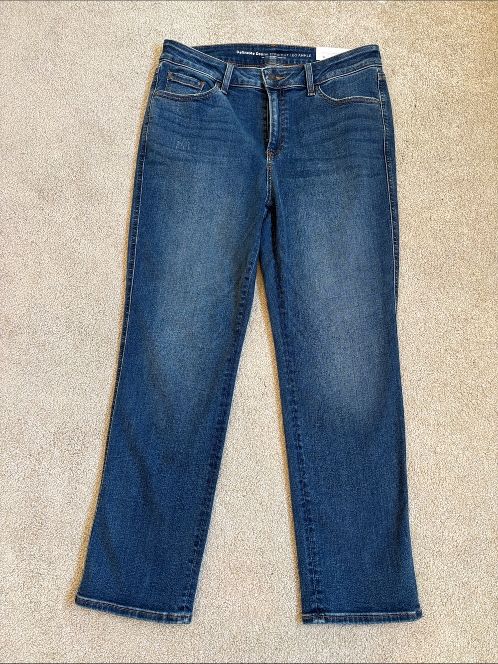 Chico's Medium Dark Blue Straight-Leg Women's Jeans